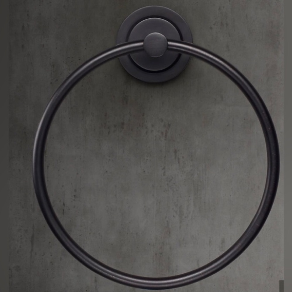 Restoration Hardware Spritz Towel Ring | Finish: Bronze/Matte Black